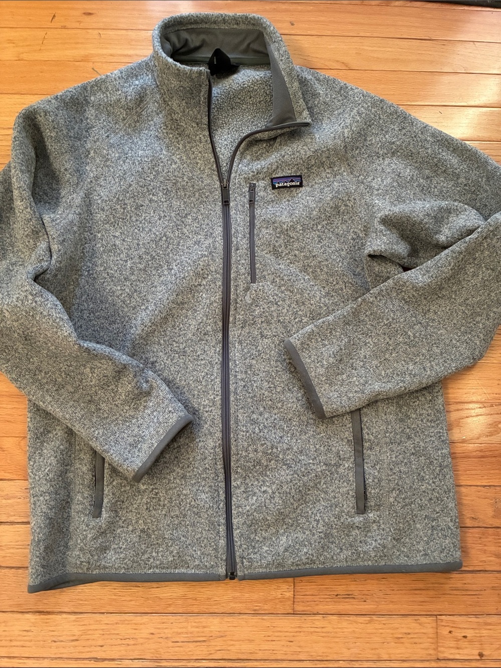 Patagonia Men’s Heather Gray Full-Zip Fleece Jacket